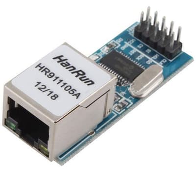 Ethernet LAN-modul ENC28J60 med SPI-interface. Passar Arduino