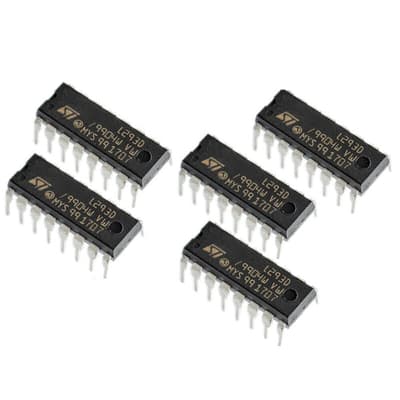 5-pack. IC L293D för drivning av bipolär stegmotor eller motor.