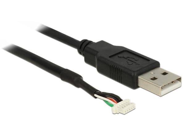DeLOCK USB 2.0 A M / 5 pin V5 1.5m, 1,5 m, Musta, 5 pin SMT, USB 2.0 A, Uros/uros