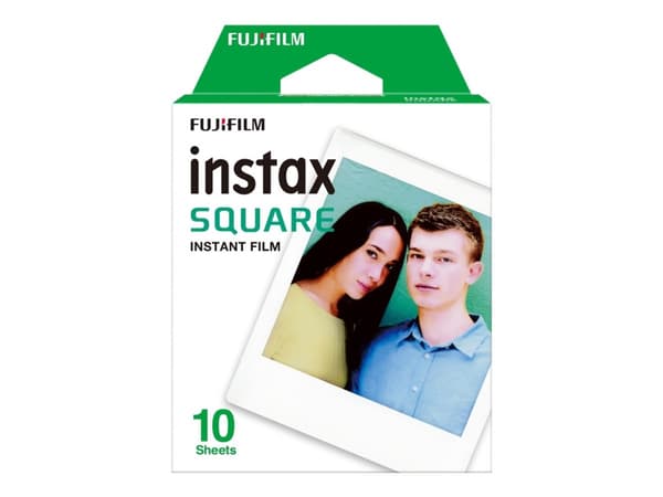 Fujifilm Instax Square - Hurtigvirkende fargefilm - 10 eksponeringer - 2 kassetter