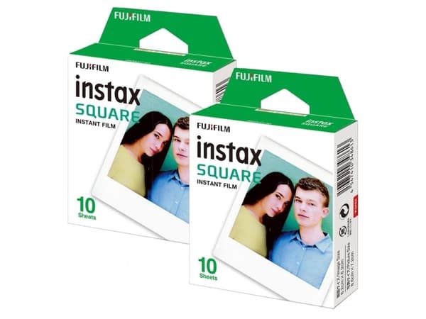 Fujifilm Instax Square - Hurtigvirkende fargefilm - 10 eksponeringer - 2 kassetter