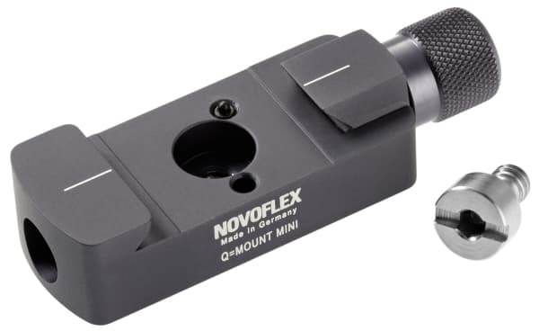 Novoflex Q=Mount Mini, Snabbkopplingsplatta, Grå, Gjuten aluminium, 1/4", 75 mm, 25 mm