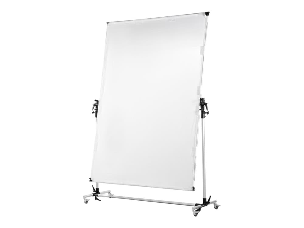 Walimex Pro Rolling Reflector Panel - Reflektor/diffuser - sort/sølv/hvid - syntetisk fiber - 150 cm x 200 cm