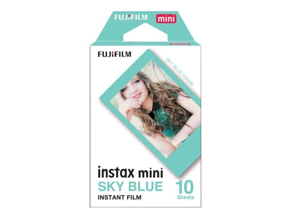 Fujifilm Instax Mini Sky Blue - Färgfilm för snabbframkallning - ISO 800 - 10 exponeringar