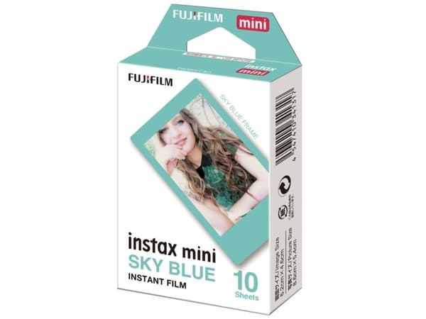 Fujifilm Instax Mini Sky Blue - Färgfilm för snabbframkallning - ISO 800 - 10 exponeringar