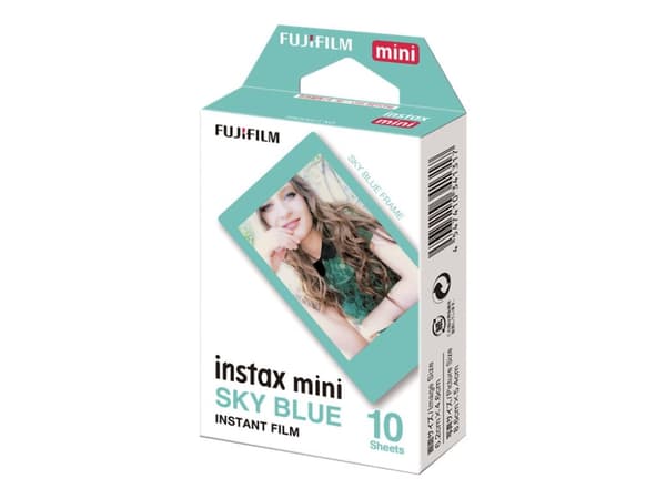 Fujifilm Instax Mini Sky Blue - Färgfilm för snabbframkallning - ISO 800 - 10 exponeringar