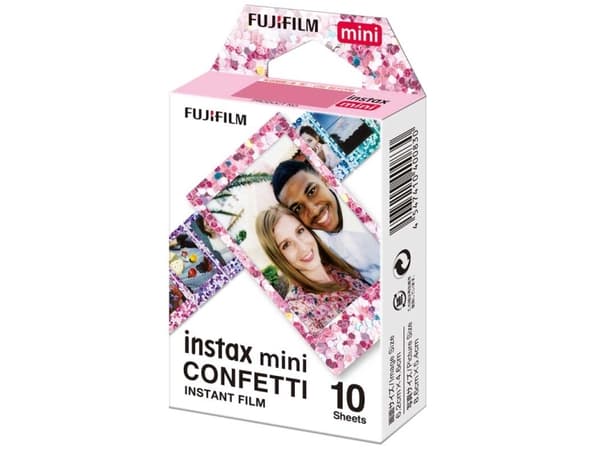 Fujifilm Instax Mini CONFETTI - Färgfilm för snabbframkallning - instax mini - ISO 800 - 10 exponeringar
