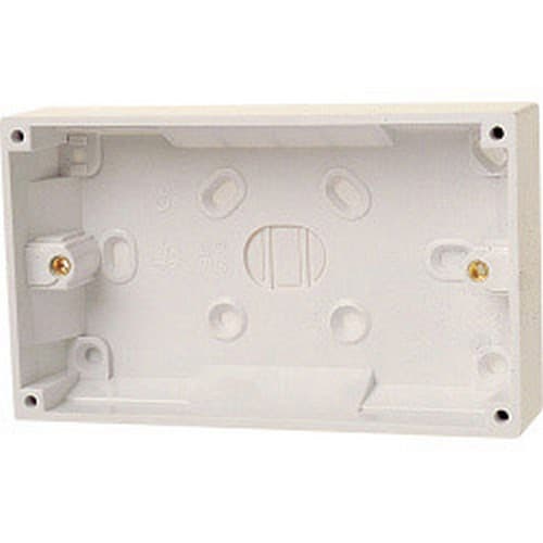 Dencon Twin Gang Box White One Size