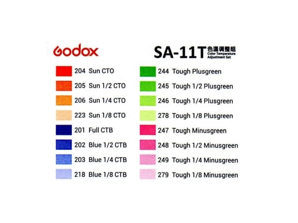 Godox SA-11T, Monivärinen, 15 kpl, Godox S30 LED, 78 mm, 78 mm, 15 kpl