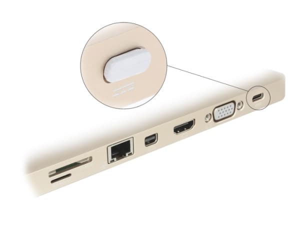 DeLOCK 64095, USB Type-C, Polyeteeni (PE), Valkoinen, 6,5 mm, 9,8 mm, 4 mm