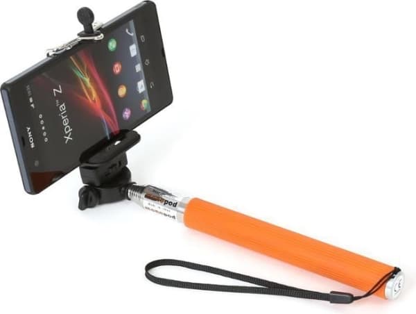 Selfiestick Omega Selfie Stick Platinet Sport Teleskopstang Oransje (OMMPKO)