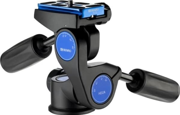 Benro HD2A, Monteringsplatta, Svart, 8 kg, 1/4-20", 360°, HD2A 3-way head and PU70 Arca-Swiss Style Camera Plate
