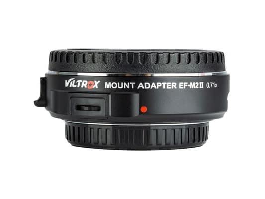 VILTROX EF-M2 II, Canon EF, M4/3, 6,7 cm, Svart, Silver, 0,71x, 118 g