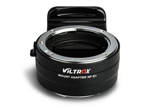 VILTROX NF-E1, Sony E, Nikon F, Sort, Aluminium, A9/A7RIII/A7RII/A7III/A7II/A6500/A6300, 92 g