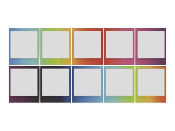 Fujifilm Instax Square Rainbow - Hurtigvirkende fargefilm - 10 eksponeringer