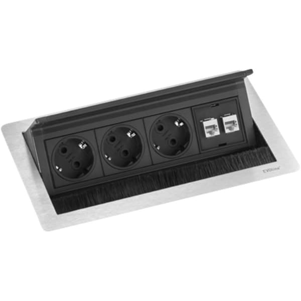 EVOline FlipTop Push DATA Medium - 3x stikk 2x RJ45