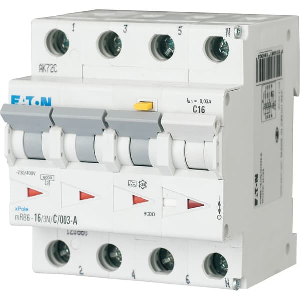 JORDFEILAUTOMAT mBR6-13/3N/C/01-A 4-pol Eaton