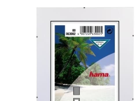 Hama Frameless Picture Holder Clip-Fix - valokuvapidike - Designet til: 2.75x4 tommer (7x10 cm) - glas - firkantet