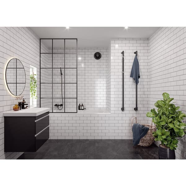 Pax Calima Helautomatisk Baderomsvifte m/Bluetooth Sort