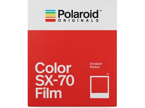 Polaroid Film SX-70 Color 8pics,värillinen,kehys valkoinen