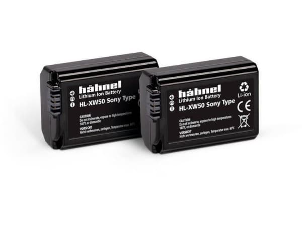 Hähnel Fototechnik HL-XW50, 2er kamera batteri erstatning originalt batteri NP-FW50 7,2 V 1000 mAh