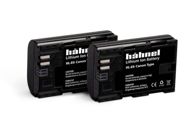 Hähnel Fototechnik HL-E6, 2er kamera batteri erstatning originalt batteri LP-E6 7,2 V 1650 mAh