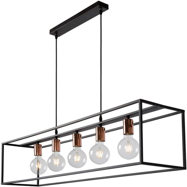 Lucide Arthur Pendellampe 5xE27 Sort