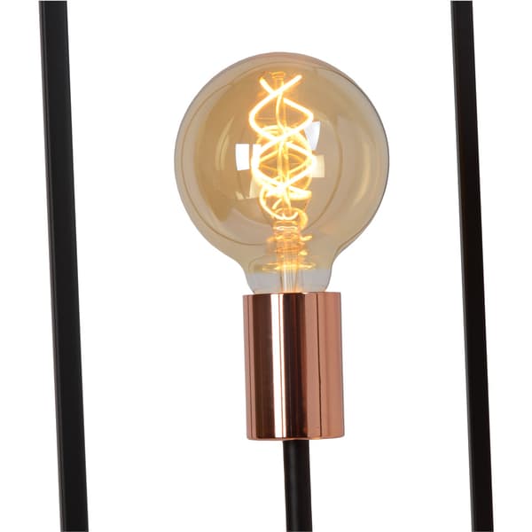 Lucide Arthur Gulvlampe 3xE27 40W Sort
