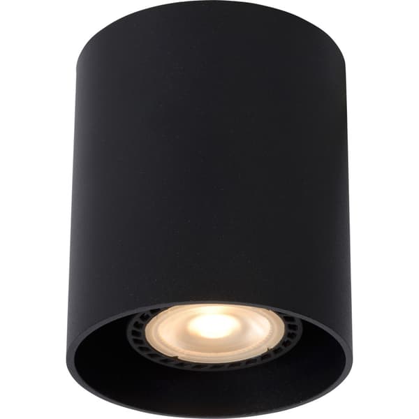 Lucide Bodi Taklampe Rund GU10 Sort