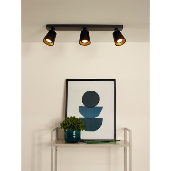 Lucide Turnon Spotlight 3XGU10 Sort/Gull