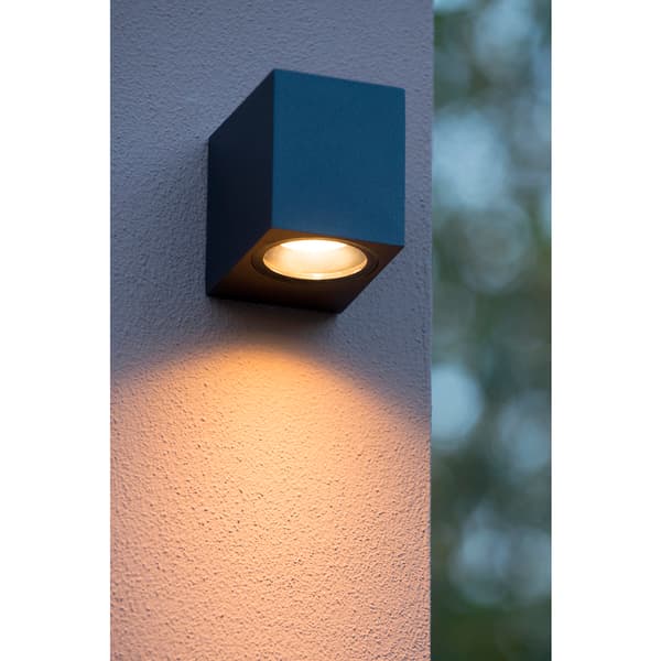 Lucide Zora 1 Utendørs Vegglampe 1xGU10 5W Sort