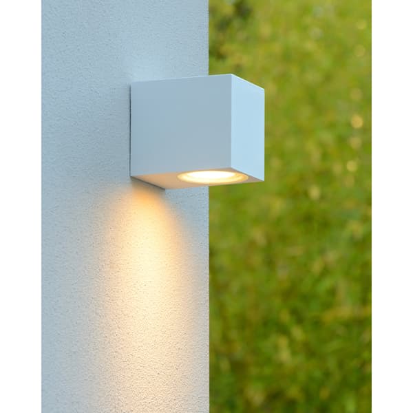 Lucide Zora 1 Utendørs Vegglampe 1xGU10 5W Hvit