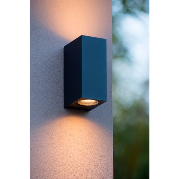 Lucide Zora 1 Utendørs Vegglampe 2xGU10 5W Sort