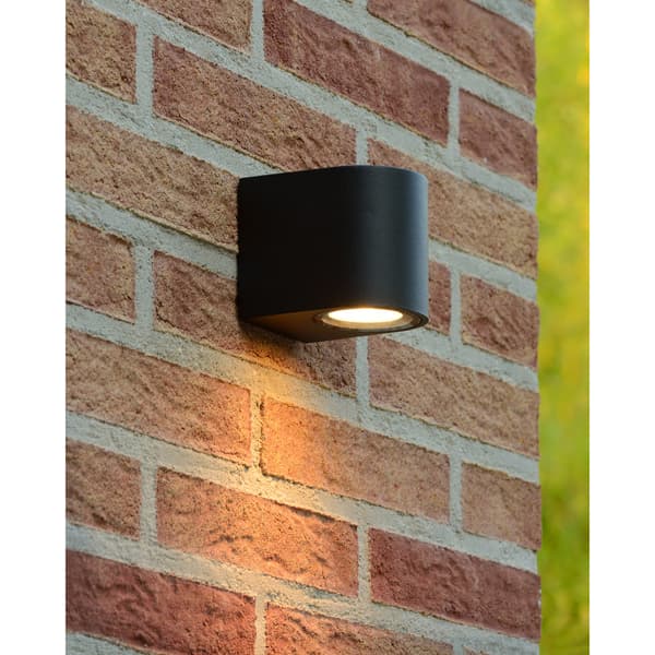 Lucide Zora 2 Utendørs Vegglampe 1xGU10 IP44 Sort