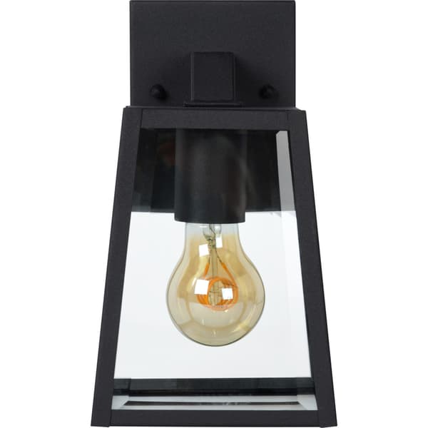Lucide Matslot Smal Vegglampe E27 IP23 Sort