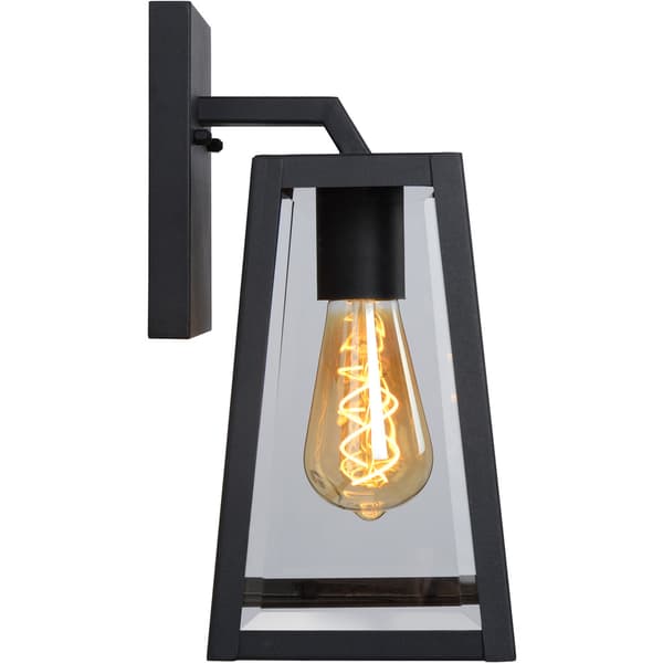 Lucide Matslot Bred Vegglampe E27 IP23 Sort
