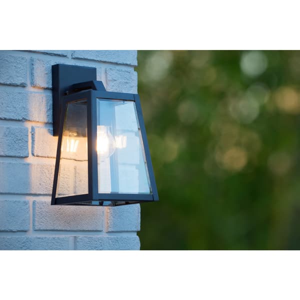 Lucide Matslot Bred Vegglampe E27 IP23 Sort