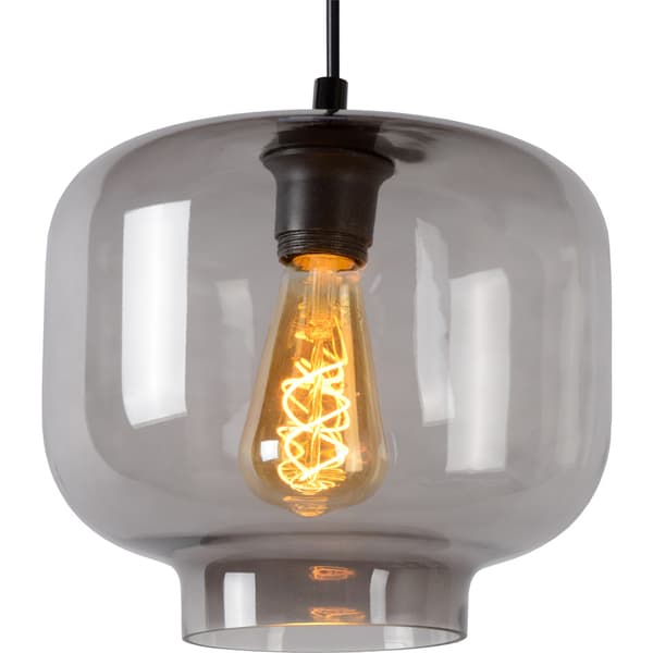 Lucide Medine Pendellampe E27 40W Røykfarget Glass