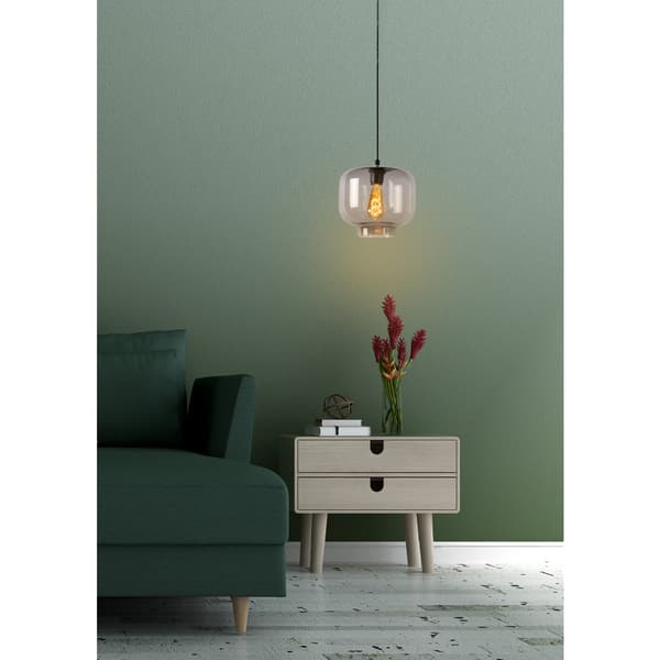 Lucide Medine Pendellampe E27 40W Røykfarget Glass