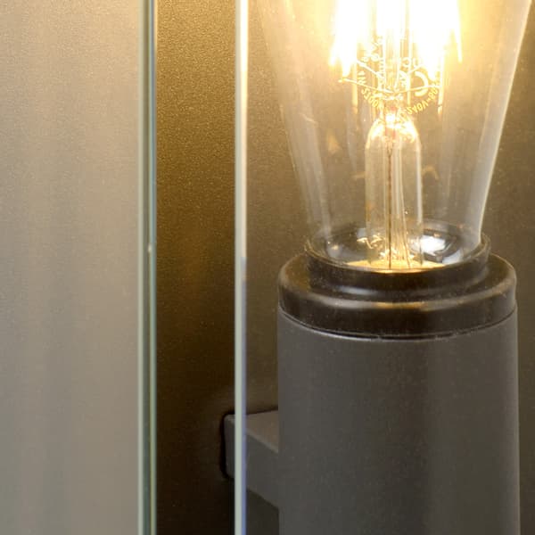 Lucide Claire Utendørs Vegglampe E27 IP54 Antrasitt