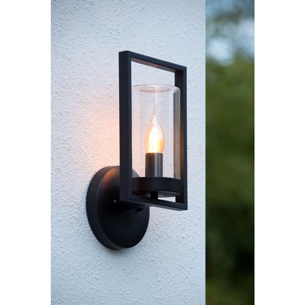 Lucide Nispen Utendørs Vegglampe E14 IP44 Sort