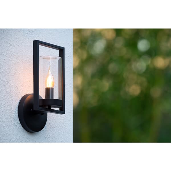Lucide Nispen Utendørs Vegglampe E14 IP44 Sort
