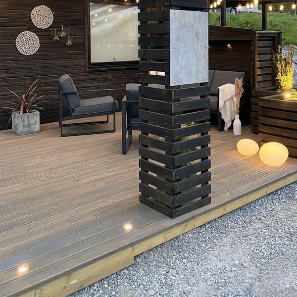 J&EL Terrassebelysning LED Slim 6 x 0,5W IP67