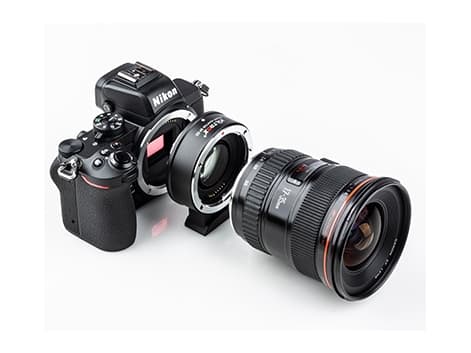 VILTROX EF-Z2, Canon EF, Nikon Z, Sort, Sølv, 0,71x, Canon EF 17-40mm F4 L EF 16-35mm F2.8 L II USM EF 24-70mm F2.8 L II USM EF 24-105mm F4 L IS USM.