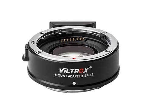 VILTROX EF-Z2, Canon EF, Nikon Z, Sort, Sølv, 0,71x, Canon EF 17-40mm F4 L EF 16-35mm F2.8 L II USM EF 24-70mm F2.8 L II USM EF 24-105mm F4 L IS USM.