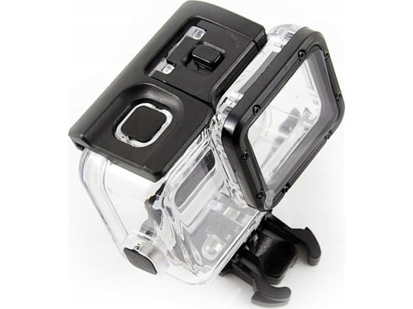 Xrec vattentätt undervattensfodral för Gopro Hero 5/6/7 Svart + 2x LCD-port