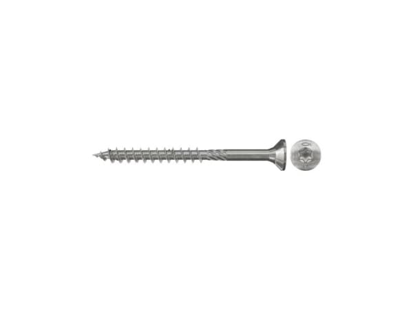 Fischer Power-Fast, Skruv, Rostfritt stål, Trä, Platt, Platt huvud, Torx