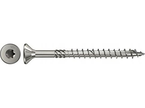 Fischer 657121, Skruv, Metall, Trä, Allmän användning, Delvis gängad, Platt huvud