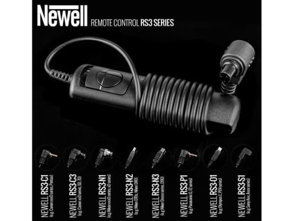 Fjärrkontroll/avloppsslang Newell Newell Newell RS3-C1 avloppsslang för Canon 700D, xxxD, 70D, 60D, Pentax