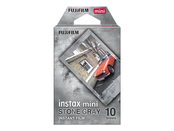 Fujifilm Instax Mini Stone Gray - Färgfilm för snabbframkallning - instax mini - ISO 800 - 10 exponeringar